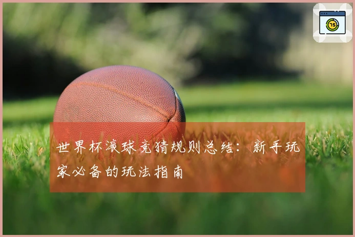 世界杯滚球竞猜规则总结：新手玩家必备的玩法指南